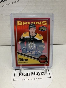 2019-20 O-Pee-Chee Platinum Trent Frederic Retro RC Red Rainbow Auto #R-80 - Picture 1 of 2