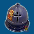 Orthodox Ceramic Theomitor Panagia Oil Candle Vigil Lamp 5 Colours Ikonenampel 