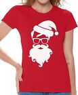 Hipster Père Noël avec lunettes de soleil cadeau drôle pour Noël cool chemise femme