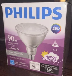 Philips 13.5W Dimmable PAR38 FL25 LED Bulb - 4000k cool white - 90w Deamable - Picture 1 of 3
