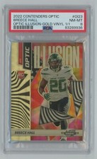 2022 Contenders Optic RC Optic Illusion Gold Vinyl Breece Hall 1/1 OI-23 PSA 8