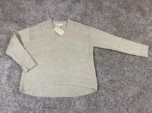 Neu mit Etikett Michael Kors Strickpullover Gr. L beige V-Ausschnitt langarm - Bild 1 von 4