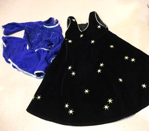 Vtg Retired American Girl Pleasant Company Black Velvet Dress & Skating Outfit - Picture 1 of 10