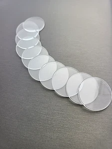 20.0mm-20.9mm x 2.0mm Thick Watch Parts Crystal Glass Clear Flat Round Mineral - Picture 1 of 2