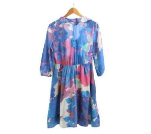 Diane Von Furstenberg Dress Silk Abstract Floral Pattern Midi - Size US6 AU/UK10 - Imagen 1 de 7