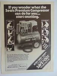 1981 SEARS PREMIUM COMPRESSOR vintage art print ad - Picture 1 of 1