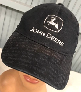 John Deere Tractor Metallic Logo K-Products One SIze Stretch Baseball Cap Hat  - Picture 1 of 4