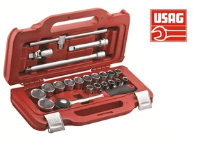 USAG 601 1/2 J22 SET KIT CHIAVI A BUSSOLA BUSSOLOTTI ESAGONALI CON CRICCHETTO DA - Foto 1 di 5