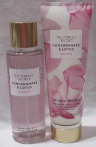Victoria's Secret Fragrance Mist & Lotion Set Lot 2 POMEGRANATE & LOTUS Balance - Picture 1 of 3