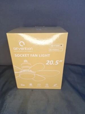 Airvention Socket FanLlight AI-F101C 20.5 Blades Super Quiet Remote Control - Image 1 of 4