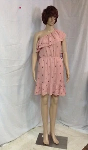 Women's Mossimo Supply One Shoulder Ruffle Dress Blush Color Size Medium - Picture 1 of 9