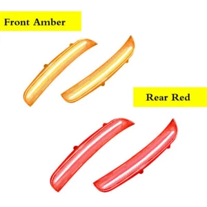 Front Rear LED Side Marker Lights Lamps Smoked Lens FOR 2015-2022 Dodge Charger - Picture 1 of 10