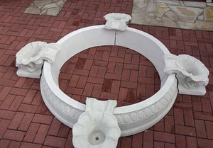 Brunnenumrandung, Baumumrandung Steinguss, Springbrunnen, Blumenbeet, Gartendeko - Bild 1 von 6