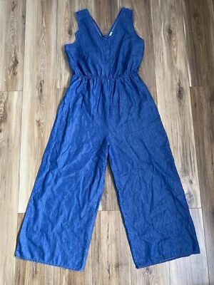 Macacão Peyton & Parker feminino sem mangas grande azul escuro - Imagem 1 de 4