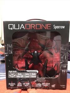 QuadDrone Sparrow Drone Quadcopter 3 Speed,3D Stunt mode, Auto return NEW SEALED - Picture 1 of 4