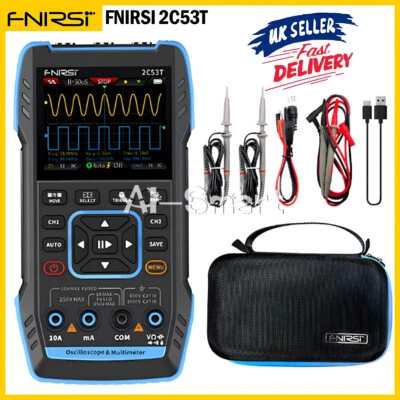 FNIRSI 2C53T+P6100 Digital Oscilloscope Multimeter Signal Generator Upgrade UK