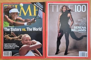 2001 2025 SERENA w/ VENUS WILLIAMS TIME magazine NEWSSTAND BAGGED AND BOARDED - Picture 1 of 2