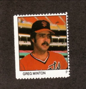 1983 Greg Minton San Francisco Giants Fleer Baseball Stamp - Bild 1 von 1