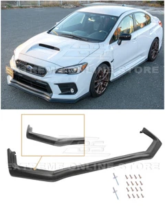 For 18-21 Subaru WRX STi | JDM CS Style PRIMER BLACK Front Bumper Lip Splitter - Picture 1 of 12