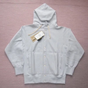 FREEWHEELERS SNAP BUTTON FRONT SWEAT PARKA Sweatshirt M LIGHT GRAY men - Picture 1 of 8