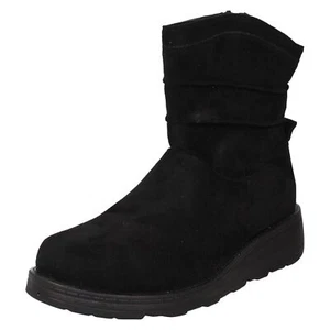 Damas Spot On! 'F51201' Botas al tobillo informales sintéticas - Calce ancho - Imagen 1 de 18