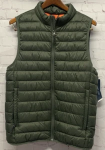 Club Room Macy's Small Mens Quilted Packable Puffer Olive Green Wine NEW - Picture 1 of 7