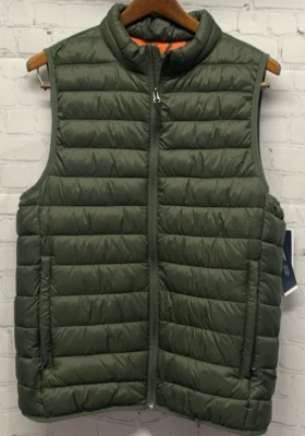 Club Room Macy's Pequeño Hombre Acolchado Embalable Puffer Verde Oliva Vino NUEVO Foto 1 de 4