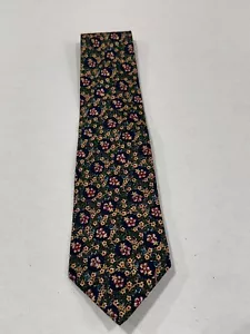 Men's Necktie Multicolor Floral 100% Silk Tie Imported from Italy - Picture 1 of 3