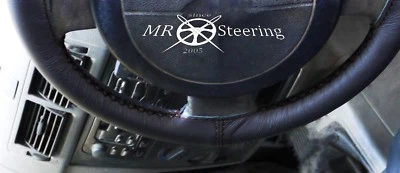 CUBIERTA VOLANTE CUERO VERDADERO NEGRO DOBLE PUNTADA FORD FOCUS 1998-2011 Foto 1 de 4