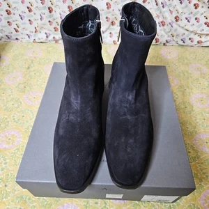 Aquatalia Women's Reeta Luxe Suede Dark Navy Waterpoof Boots Size 10.5M NEW - Picture 1 of 15