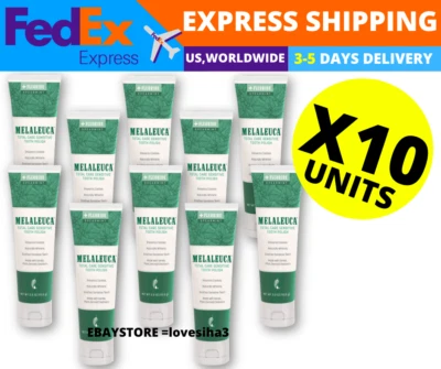 Esmalte dental blanqueador Melaleuca limpio sensible a la menta nueva etiqueta menta verde X 10 Foto 1 de 4