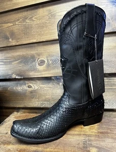 CUADRA Stivaletto western uomo vera pelle nera - 607 - Foto 1 di 5