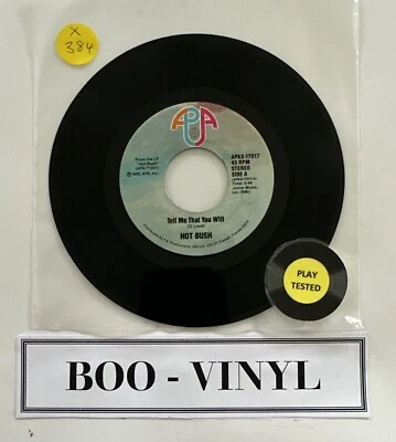 Hot Bush - Tell Me That You Will ~ 7” Funk Soul Disco Vinyl Record VG+ Condition - Bild 1 von 4