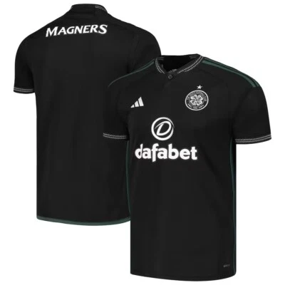 Camiseta deportiva de fútbol para hombre Adidas Celtic 23/24 visitante HY3322 negra de la Premier League escocesa Foto 1 de 4