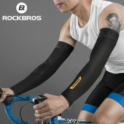 Rockbros Mangas de Brazo de Enfriamiento Cubierta Protección Solar UV Deportes Aire Libre Unisex Adulto Foto 1 de 4