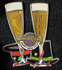 Hard Rock Hotel Happy New Year Champagne Glasses & Hats Pin