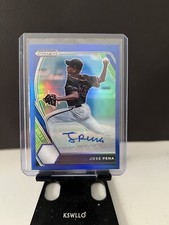 2021 Panini Prizm Draft Picks Base Auto Prizms Blue Jose Pena Serial #4/99