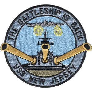 BB-62 USS New Jersey Largest Capital Warship With Heaviest Armor Patch - Picture 1 of 6