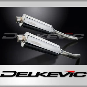 Suzuki Hayabusa GSX1300R 2008-20 Slip On 14" Oval Stainless Exhaust Muffler Kit - Picture 1 of 5