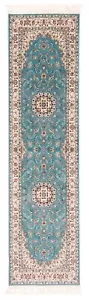 Nain Maschinengewebter Teppich 300 x 80 cm-Fine,Carpet,rug,Blau,Läufer - Bild 1 von 8