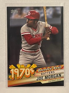 2020 Topps Decades Best Series 2  Black 008/299 Joe Morgan reds Jersey Number