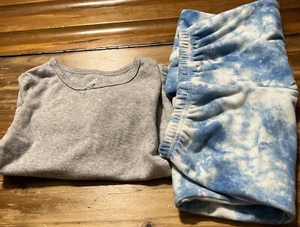 Carter's 3T Kleinkind 2-teiliges graues T-Shirt & Hose Set blau/weiß Pyjama Mädchen neu ohne Etikett - Bild 1 von 23