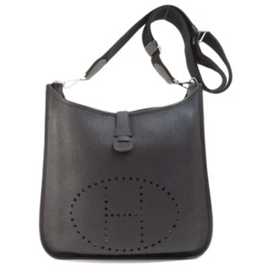 HERMES  Evelyne 3 Black SilverHardware Shoulder Bag Togo  Ladies [Used] - Picture 1 of 24