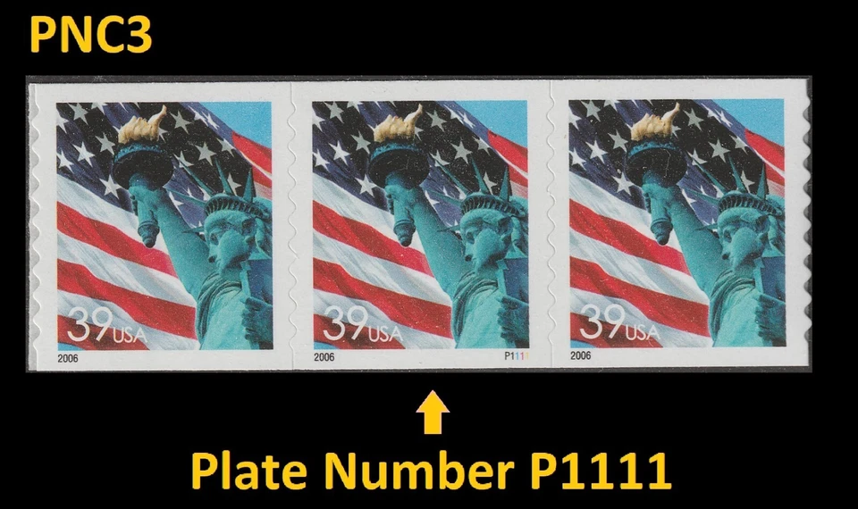 US 3981 Flag & Statue of Liberty 39c PNC3 APU P1111 MNH 2006 - Image 1 of 1
