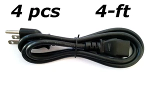 (10 pcs) 4-FT 3-Prong 18-AWG 10A Universal Power Cord IEC320C13 to NEMA 5-15P - Picture 1 of 3