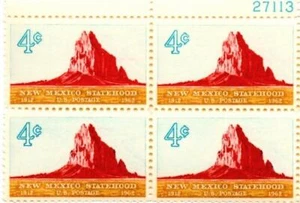 8 BLOCKS (32) 4 CENT U.S. POSTAGE STAMPS 1962 NEW MEXICO STATE HOOD 1912-1962 - Picture 1 of 1