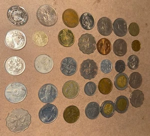 Mixed Foreign Coin lot 35 Tot See Photos Front & Back What U See Is What U Get A - Picture 1 of 8