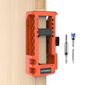 Maschera per cerniera per porta, modello per router cerniera per porta, mortaio per cerniera per porta, installazione cerniera... - Foto 1 di 7