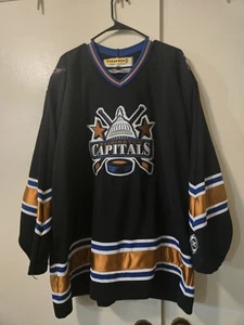 Vintage Washington Capitals Capitol Building Dome KOHO Black Alt Jersey XL - Picture 1 of 9