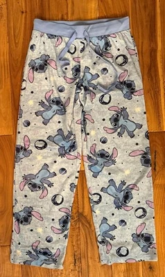 Disney Lilo & Stitch Pajama Fleece Soft Blue Women's PJ Pants Sleepwear S M - Image 1 of 4